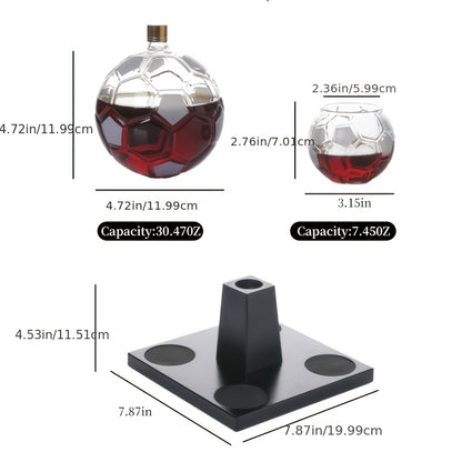 A Set Of Football Shaped Whiskey Awakeners With 4 Cups, 30 Ounces - A Unique Birthday Gift For Men, Valentine'S Day Gift For Men, Gift For Men'S Fathers, Creative Ornament, Innovative Pouring Device, Cold Drink Machine For Home Bars, Christmas Gift