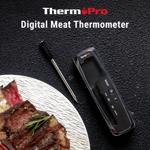 500Ft Range Wireless Meat Thermometer, Food Thermometer with Temperature Alarm, Digital Cooking Thermometer for Oven, Grill, Kitchen, BBQ, Smoker & Rotisserie