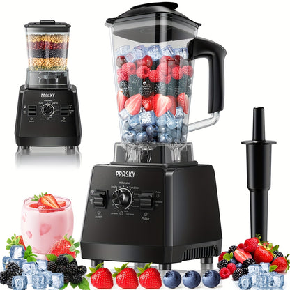 Professional Blender, Smoothies Blender with 2 Containers, 68oz Jar, 25000 RPM, 2400W Max Power Output, Countertop Blenders, Stainless Steel Blade & Tamper for Smoothies, Ice, Youngsters Food, Coffee, Juice, Quick Mixing Tool, Blenders for Kitchen