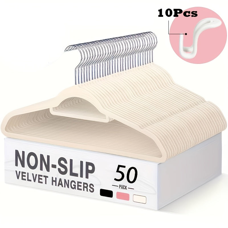 20/50 Pack Premium Velvet Hangers, Non-Slip, Deluxe Slimline Suit Hangers Space Optimized, Maximize Closet Space for Closet Space Saving Clothing & Closet Storage, for Winter Coats & Knitwear