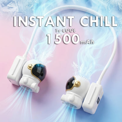 Portable Hanging Neck Fan with USB, Featuring Three Adjustable Speeds And A. This Mini, Leafless Fan Is Designed for Lazy Individuals, Rechargeable, And Offers 360° Adjustable Cooling, Making It Perfect for Outdoor Use. It'S a Silent