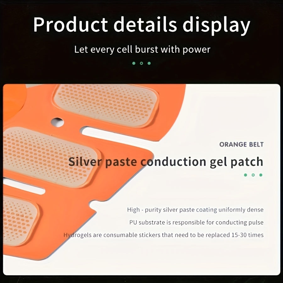EMS Fitness Massage Belt, EMS Muscle Training Stimulator, EMS Low Frequency Physiotherapy Instrument, 6 Modes Of 18 Intensity Levels Of Rechargeable Massager, Christmas Gift
