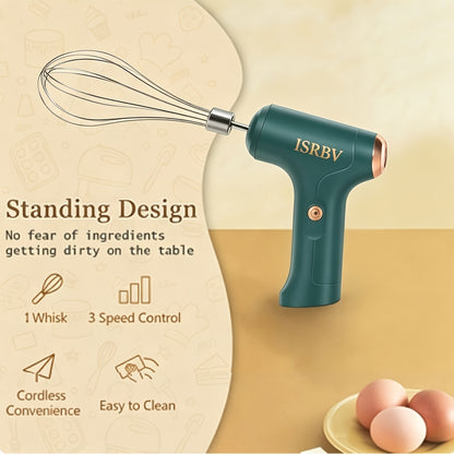 1pc Electric Mini Custard Beater, Wireless Electric Beater, Cream Beater, Cake Baking Beater, Ice Cream Mixer, For Home Kitchen Use