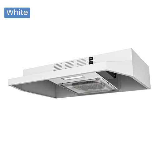 [Stainless Steel Vent Hood] 30 Inch Under Cabinet Range Hood, Ducted/Ductless Convertible Kitchen Hood, Stainless Steel Vent Hood with LED Lighting, Vent Hood with 2-Speed Exhaust Fan