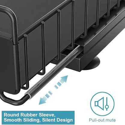 Under Sink Organizer, Pull Out Cabinet Organizer 2 Tier Slide Out Sink Shelf Cabinet Storage Shelves, Under Sink Storage for Kitchen Bathroom Cabinet