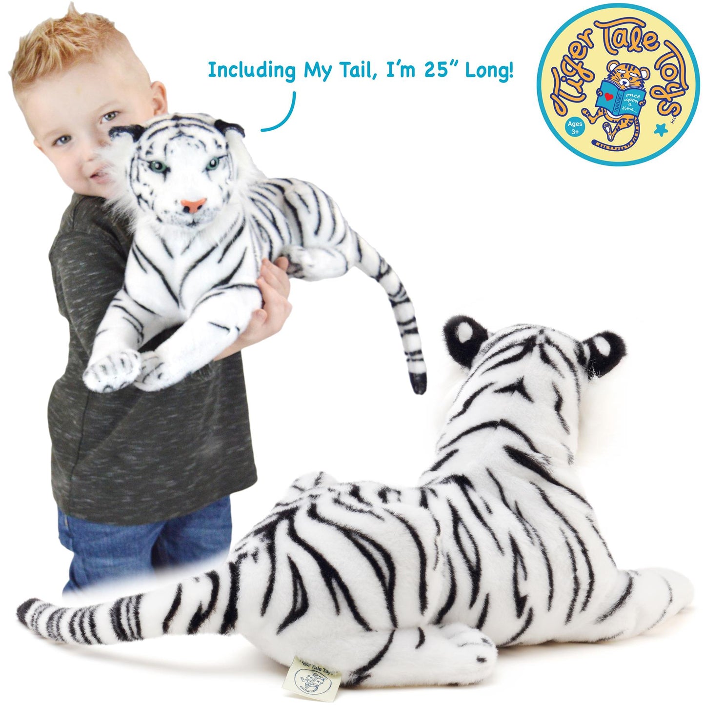 Saphed The White Tiger - 17 Inch Stuffed Animal Plush - By Viahart