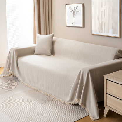 Extra-Large Sofa Cover Measuring 134 by 102 Inches, Designed to Be Pet-Friendly, Washable, And Made from Durable, Breathable Fabric. This Modern Protector Is Scratch-Proof And Easy to Clean, Making It a Budget-Friendly Option for Your Living Room
