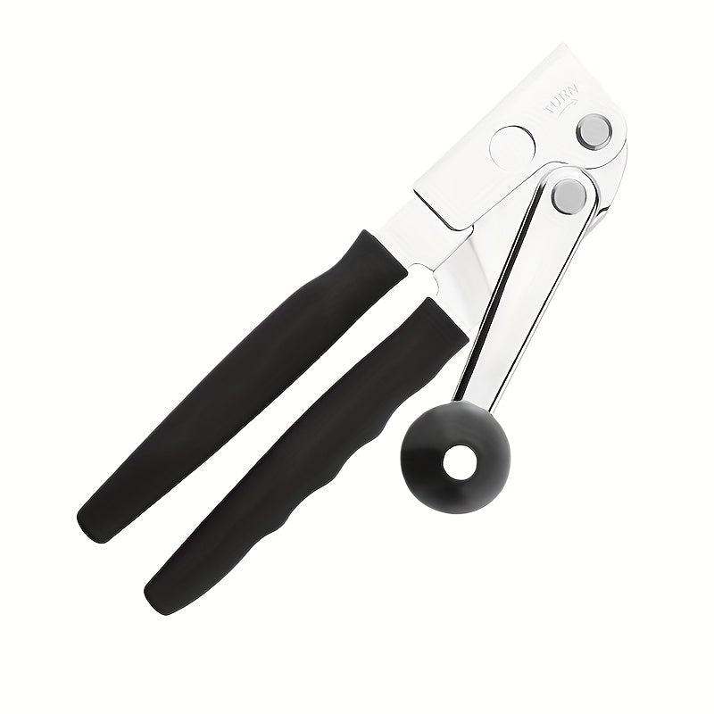 Heavy-Duty Manual Can Opener with Lever - Stainless Steel Construction, Non-Slip Grip - Commercial & Home Kitchen Use - Easy Can Opening Tool for Restaurants, Households - Durable Can Opener for Heavy-Duty Cans & Bottles, Restaurant Equipment, Ergonomic H