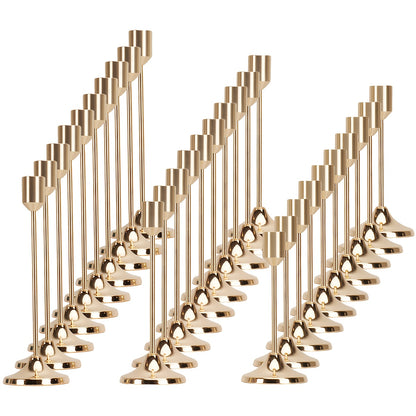 30-Pack Metal Cone Candle Holders - Classic Elegant Tabletop Decor for Christmas, Halloween, Weddings, Parties, Home & Hotel - Battery-Free, No Candles Included, Event Decoration, Sleek Polished Finish, Polished Metal Finish