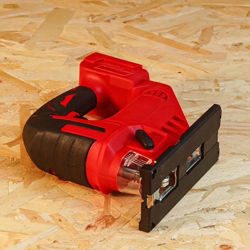 Cordless Jigsaw Tool, Brushless Motor, Variable Speed, Bevel Angle (0°-45°), LED Light, with 3-position Rail Setting for Straight Lines, Curves, Circles, And Cutting (no Battery).
