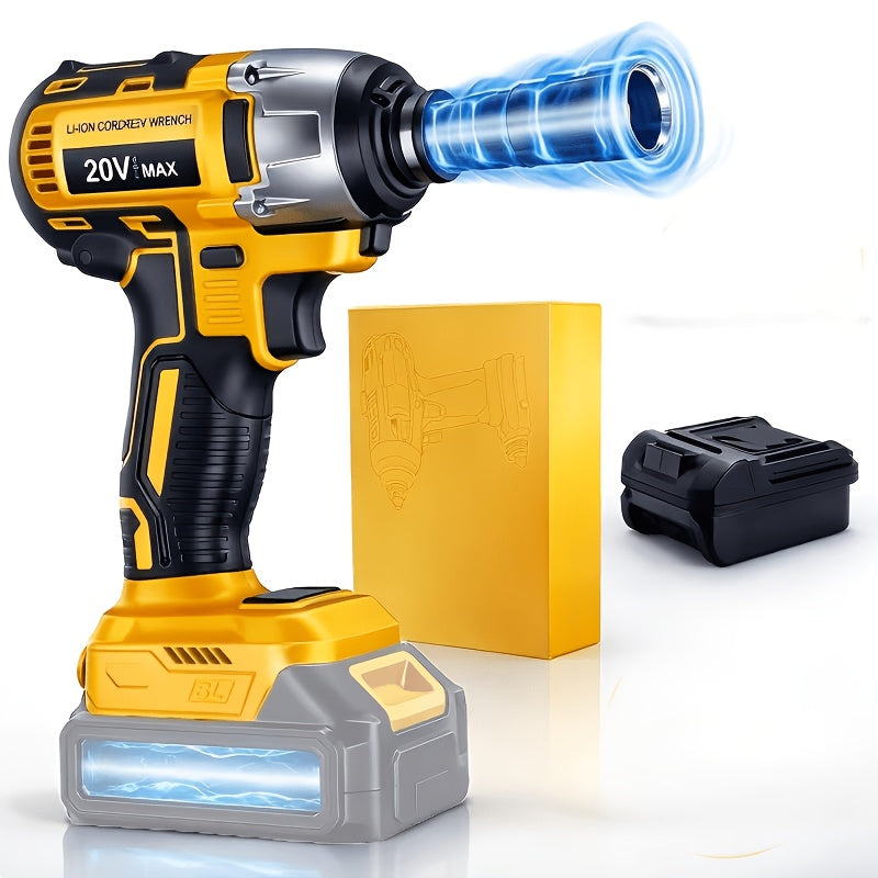 Cordless Impact Wrench/drill, 259Ft-lbs (450N.m) Brushless 1/2 Inch, 3300RPM High Torque Impact Gun, Tool Only Or 2x 4.0Ah Battery, Charger, 12 Sockets, Longer Runtime | Fast Charger | Variable Speed Control | Brushless Motor for Auto Repair/Car/Home