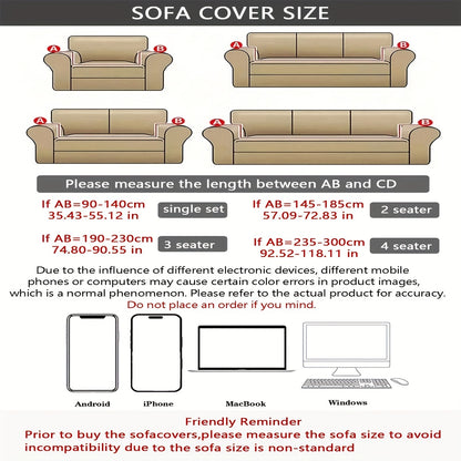 XM-Mirelitho 1pc Seersucker Sofa Sllipcovers Elastic Living Room Sofa Cover Pet All-purpose Sofa Protection Cover Home Decoration Sofa Cushion Cover