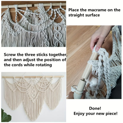 1pc of Large Macrame Wall Hanging, a Bohemian Tapestry for Home Decor, Handmade And, Suitable for Bedroom, Living Room, Or Wedding Party, Measuring 43 Inches by 32 Inches