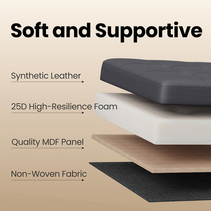Foldable Storage Chest Stool 660lbs Load Bearing Ottoman With Flip Top Lid Perfect For Entryway Shoe Changing Living Room Extra Seating And Bedroom Blanket Storage Easy Clean Faux Leather Coffee Shade
