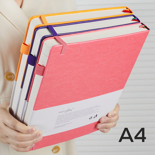 A4 Hardcover Lined Journal Notebook 320 Pages, Faux Leather College Ruled Notebook with 100GSM Thick Pages, 8.5x11 Large Writing Journal for Women Business School