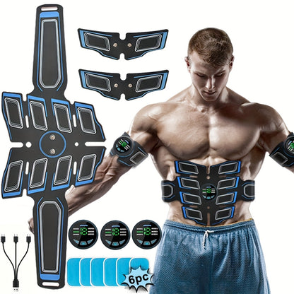EMS Fitness Waist Belt, Portable Abdominal Muscle Massager, Training Sports Belt, Adjustable Mode And Intensity, Suitable for Abdomen/ Arms/ Legs, Etc., Portable Home Sports Relaxation Fitness Equipment, Easter And Other Festival Activity Gifts