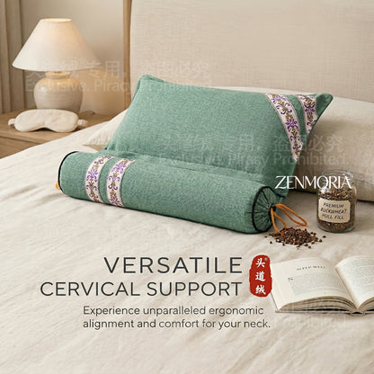 Detachable 2-in-1 Pillow, Premium Buckwheat Filled, Ergonomic Comfort & Relaxing Pillow for American Lifestyle..