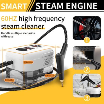 Household High Pressure Steam Cleaner, Steam Cleaner Handheld, High Temperature Carpet Cleaner, Handle Gear Switch Adjustment, LCD Display, 40.58oz Water Tank Capacity, Suitable for Kitchen Fumes, Sofas, Easter Gifts,