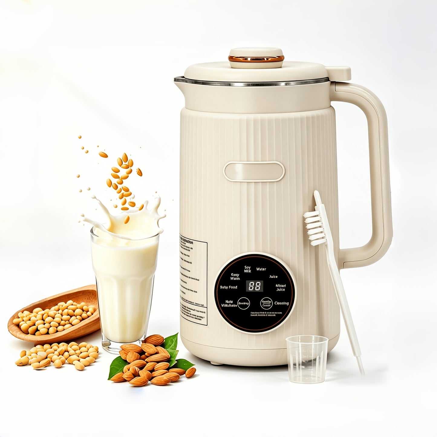 Nut Milk Maker Machine, Multi-Functional Automatic Blender with One-Touch Operation, Perfect for Homemade Almond, Oat, Plant-Based, Soy, And Coconut Milk, High Capacity Countertop Blender
