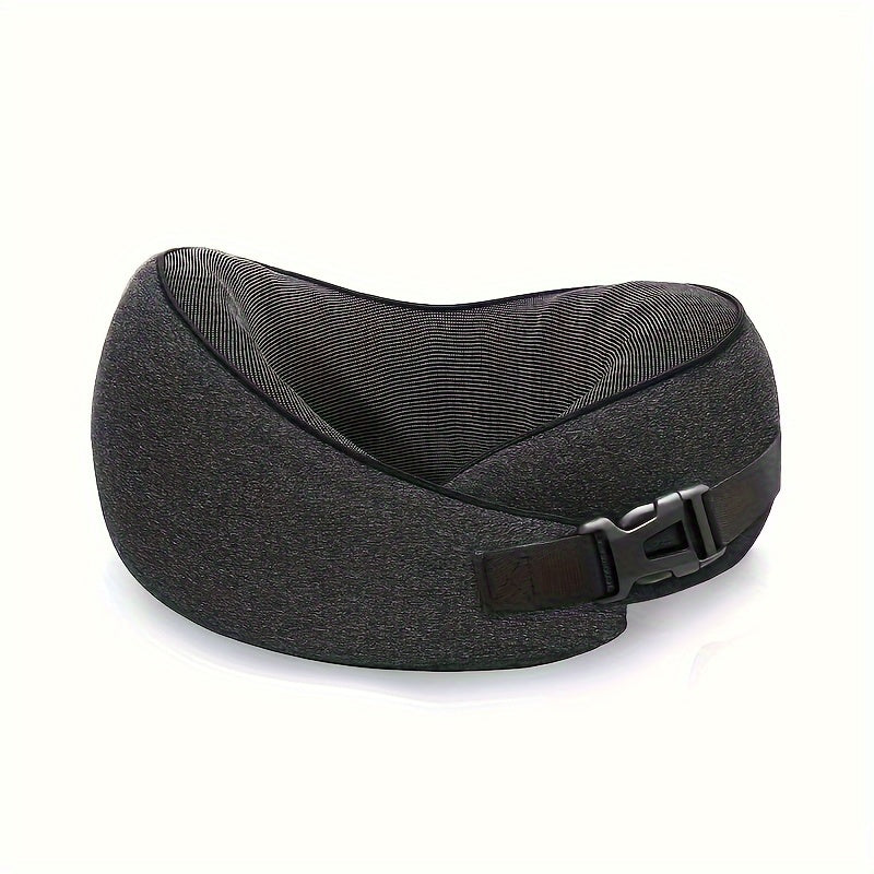 1pc Travel Pillow Pure Neck Pillow, Comfortable & Breathable Cover, Machine Washable, Airplane Travel Kit, Rest Pillow for Flights, Office, Car & Home Recliner