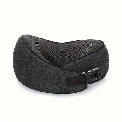 1pc Travel Pillow Pure Neck Pillow, Comfortable & Breathable Cover, Machine Washable, Airplane Travel Kit, Rest Pillow for Flights, Office, Car & Home Recliner