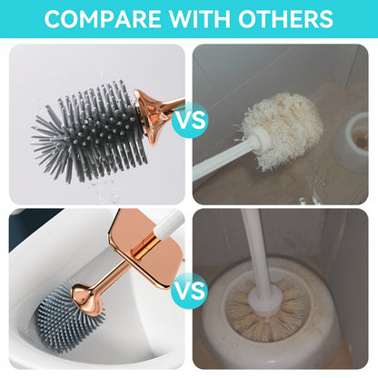 1 Set Of Ergonomic Toilet Brush Set, Odor-resistant, Easy to Clean And Store, Ideal for Bathroom Essentials, Christmas Essentials
