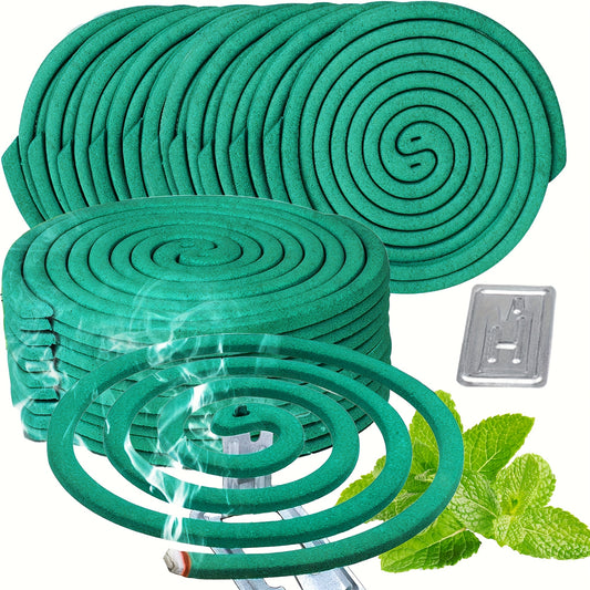 Lemongrass Spiral Incense Coils 10 Pack - Large Natural Long-Lasting Herbal Incense for Outdoor Patio, Camping, Garden, Meditation & Summer Evenings, Fresh Aromatherapy Scent