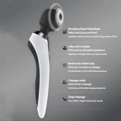 Wireless Stick Massager for Full Body – Portable Rechargeable Personal Massager for Neck, Back, Shoulder, Waist & Legs, Easy to Carry Muscle Tension Relief Tool for Home Office Travel