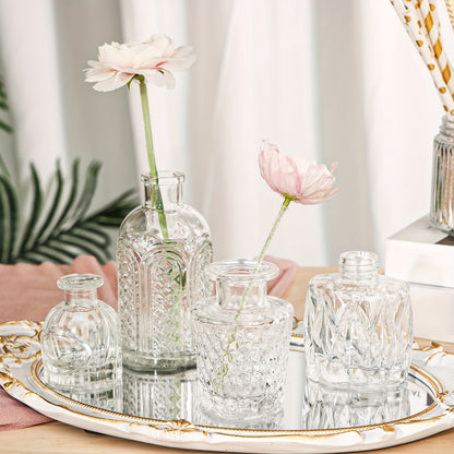 Glass Bud Vases Bulk Set – Clear Flower Vases for Wedding Table Centerpieces, Home Decor, Birthday, Anniversary & Holiday Party Decorations
