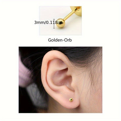 8pcs Ear Piercing Kit, Ear Self Piercing Gun, Disposable Ear Piercing Tool, Suitable For Families Or Parties