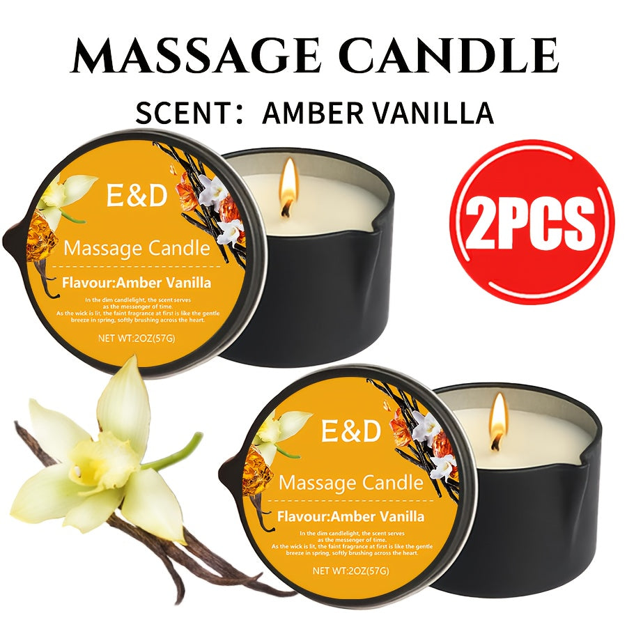 Luxury Soy Wax Candle 2-in-1 Massage Body Oil Essential Oil 20+ Scents 1pc 2pcs 6pcs Warm Moisturizing Lotion Spa Nail Salon Wedding Valentine Christmas Gift