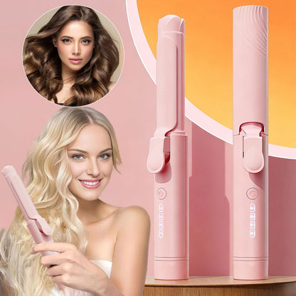 Portable Mini Cordless Curling Iron for Curling And Straightening, Ceramic Mini Hair Curler with 4 Adjustable Temperature, USB Rechargeable for Travel, Fashion Styling Tools, Mother'S Day Birthday Christmas Gift