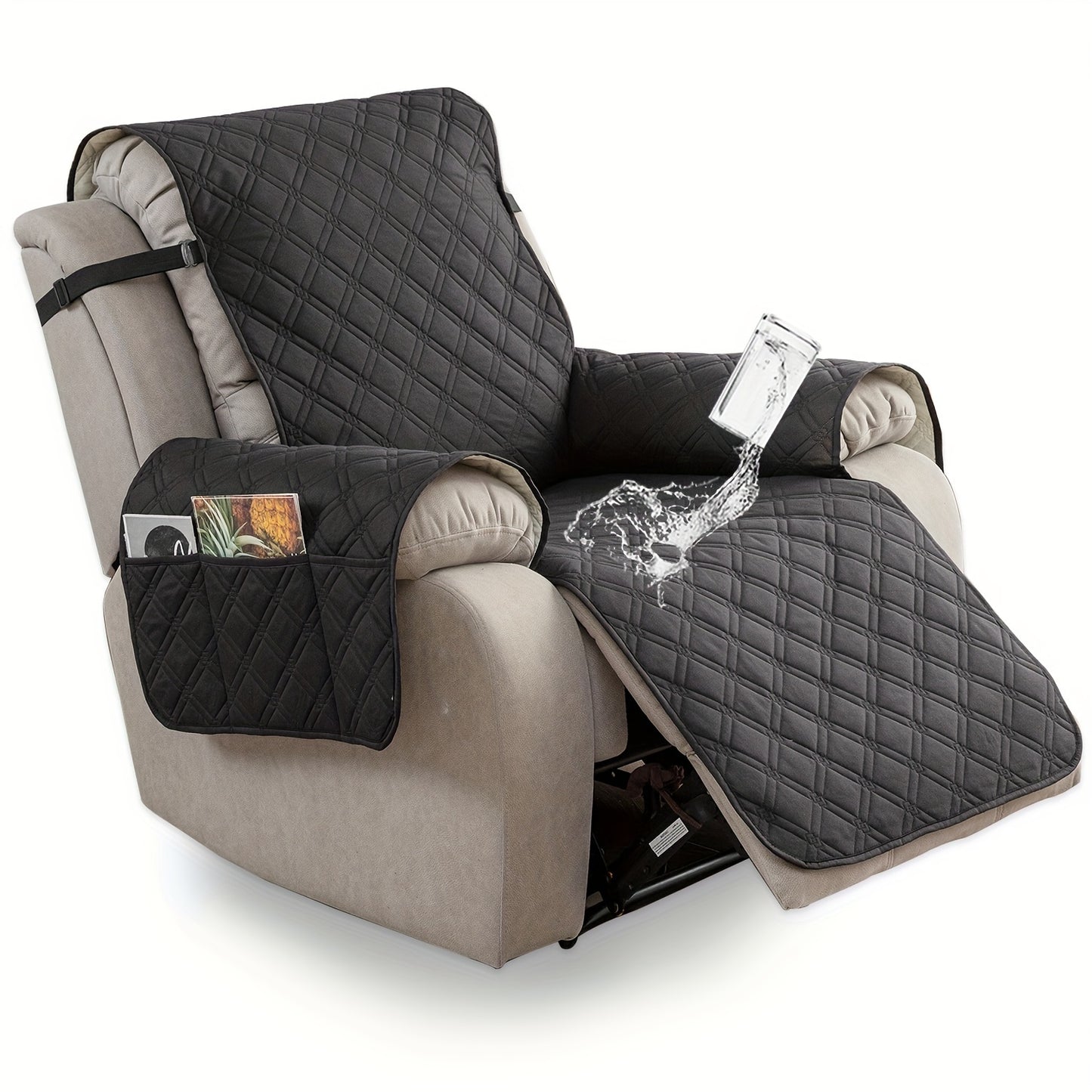 Multi-functional 23-inch Recliner Cover With Practical Pockets - Easy To Install, Scratch-resistant, Machine Washable, Suitable For Outdoor Use And Pet Protection, Easter Decoration