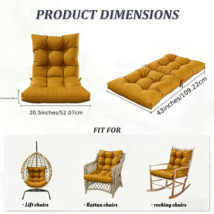 1/2pcs Polyester Cushion Set for Lounge Chairs - Comfortably Soft, Machine Washable, with Straps for Secure Attachment, Providing Full Back Support. Suitable for Garden Furniture, Outdoor Seating, And Both Indoor And Outdoor Use.