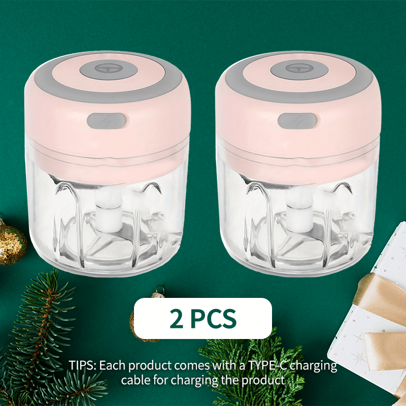 Compact 8.45Oz USB Powered Electric Food Chopper And Garlic Crusher - Includes Meat Mill And Mader Features, Ideal for Quick Kitchen Preparation, Ingredient Preparation Tools, Portable, Suitable for Camping Picnic, Garlic Chopper