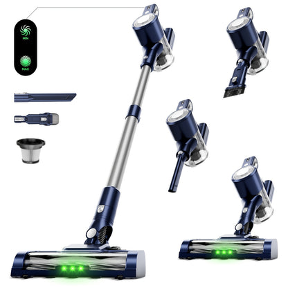 Vacuum Cleaner, 51-68KPa Vertical Vacuum Cleaner, Three-speed Adjustment, 45 Minutes Of Life, Detachable, LED Floor Brush, Lightweight Handheld Vacuum Cleaner, Suitable For Pet Hair/carpet/floor.