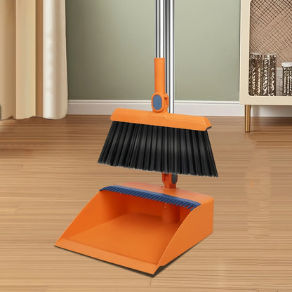 3-In-1 Foldable Broom with Dustpan Combo Set And 4-In-1 Floor Brush with Long Handle, 2-In-1 Efficient Cleaning Flexible Design Quick Dust Removal Dorm Room Essentials Good Helper for Home Office Cleaning, a Versatile Cleaning Tool Set