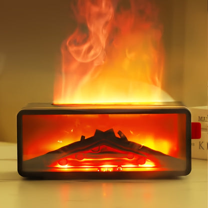 3D Realistic Flame Electric Fireplace, Dual-function Aroma Diffuser And Humidifier, Silent Operation, Realistic Fireplace Effect with Flickering Flames, Suitable for Living Room, Bedroom, Office, Ideal Christmas/Valentine's Day Gift