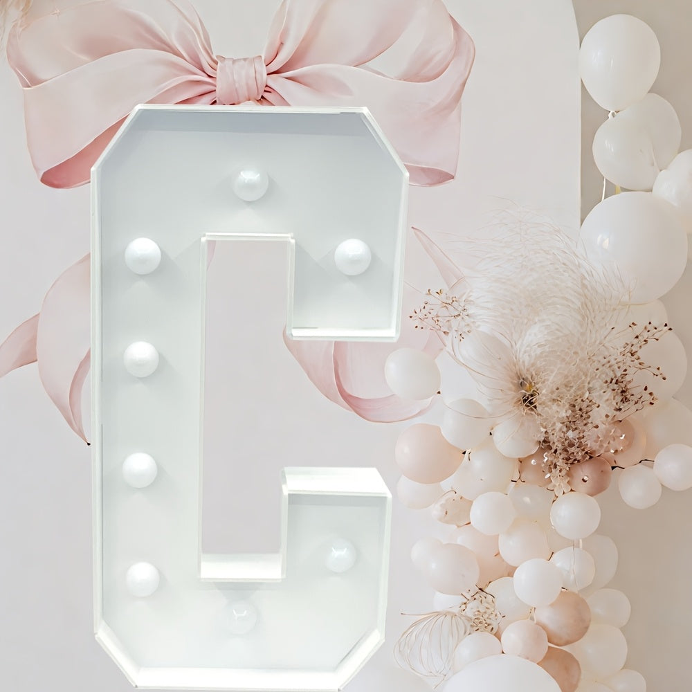 Cool White - 3ft Tall Marquee Letters Frame Cool Lighted Letters - /LOVE/HBD DIY Displays for Weddings, Proposals & Celebrations Wall Pediments KT Board