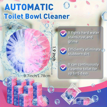 Automatic Toilet Bowl Cleaner Tablets, Bathroom Toilet Tank Cleaner,  &  Clean Bubbles, Strong Detergent Ability, Mild Fresh Pine Scent