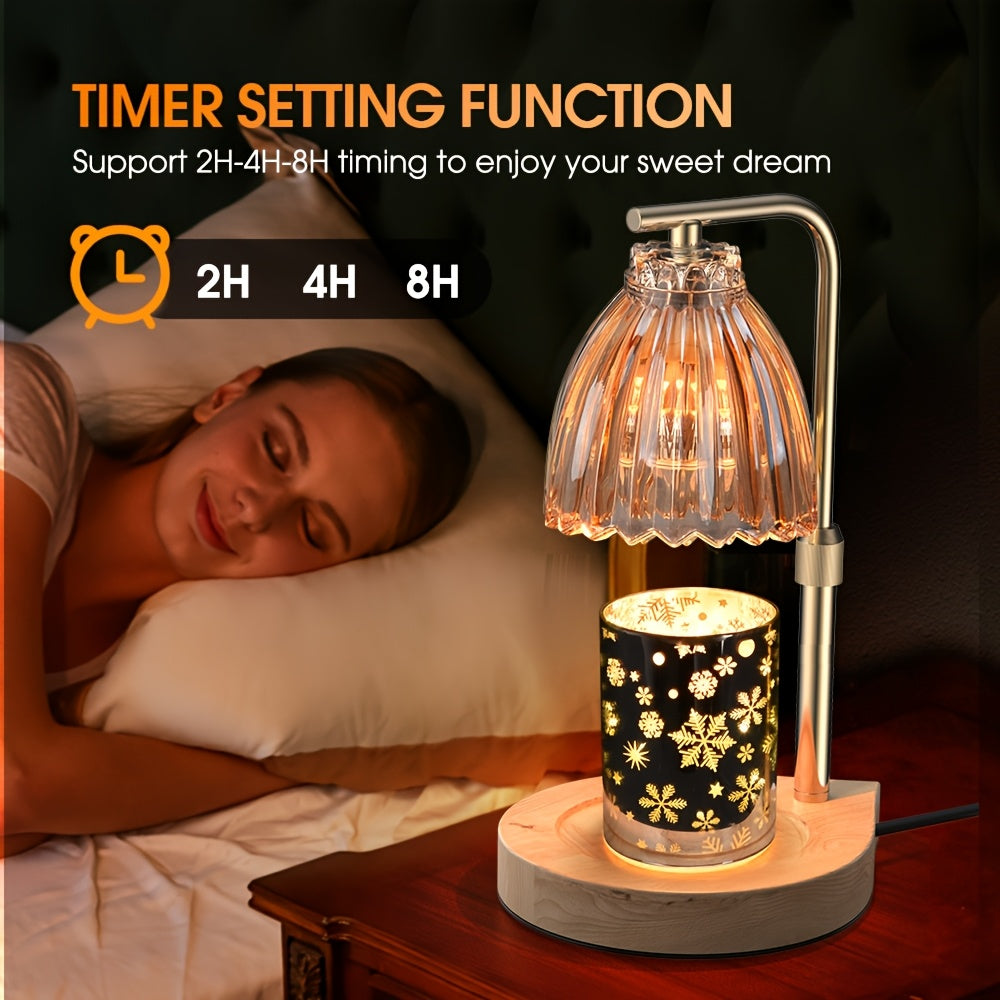 Candle Warmer Lamp with Dimming Function, Adjustable Height Brightness Candle Melting Lamp, Suitable for Scented Wax, Perfect Gift for Wife, Mother, Lover Or Friend, Mother's Day Gift, House Warming Gifts New Home Decor(no Bulb Included,)