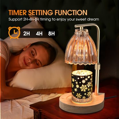 Candle Warmer Lamp with Dimming Function, Adjustable Height Brightness Candle Melting Lamp, Suitable for Scented Wax, Perfect Gift for Wife, Mother, Lover Or Friend, Mother's Day Gift, House Warming Gifts New Home Decor(no Bulb Included,)