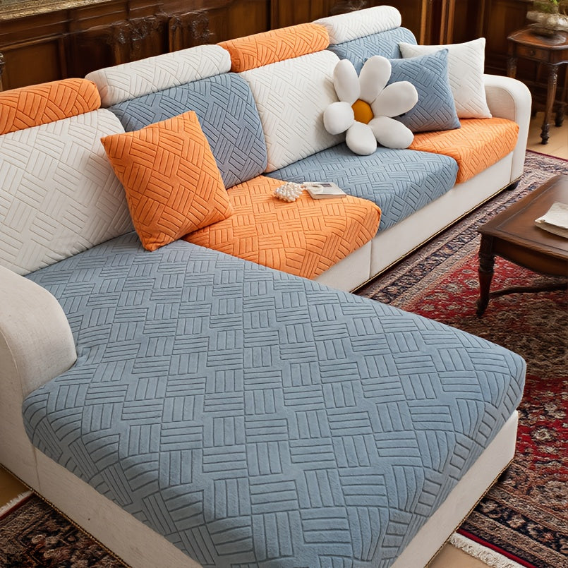 1pc Elastic Four Seasons Universal Sofa Cover, Armrest Cover, Stretch Sofa SlipcoversPet Friendly, Style, Non-slip, Suitable for Living Room Sofa, Home Decoration Protective Cover Can Be Machine Washable Local Warehouse Send Out Goods