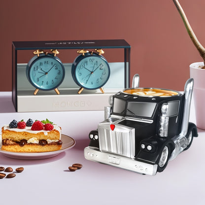 Halloween-2025-Latest Hot Truck Coffee Cup Handmade Semi-Truck Shaped Coffee Cup Creative Coffee Cup Tea Coffee Cup Trucker Gift
