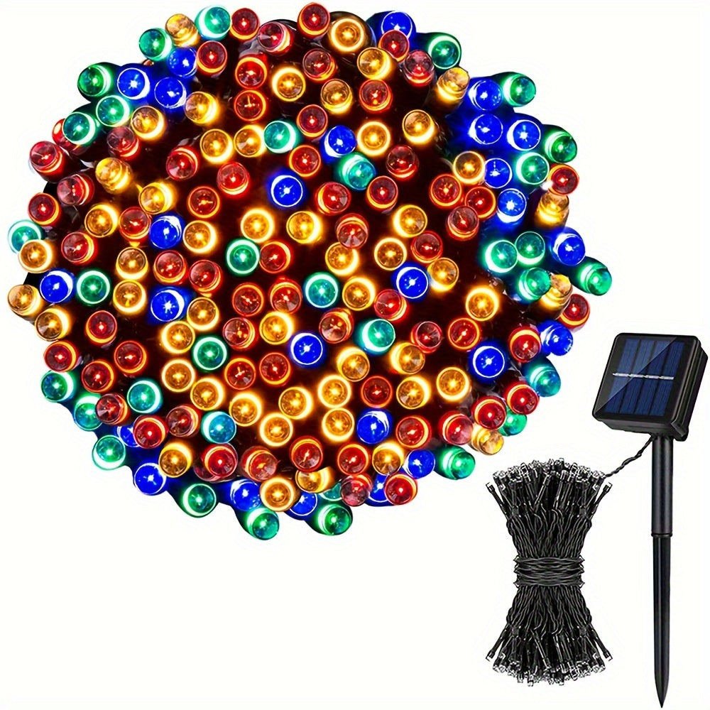 1/2pack 80ft Solar LED Christmas Lights, Independence Day Decorations Lights July 4th Decor LED String Fairy Lights Waterproof IP65 Outdoor LED Tree Lights With 8 Lighting Modes For Independence Day Xmas Wedding Party Garden Yard Decor Lumen 45lm