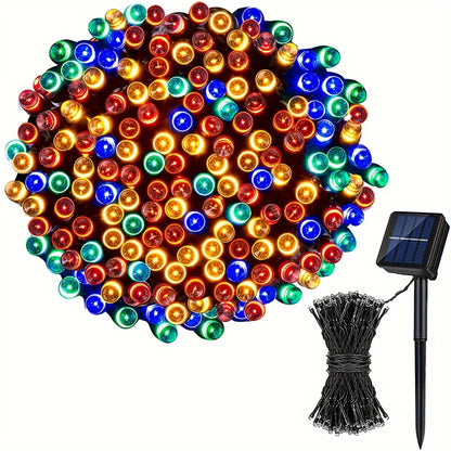 1/2pack 80ft Solar LED Christmas Lights, Independence Day Decorations Lights July 4th Decor LED String Fairy Lights Waterproof IP65 Outdoor LED Tree Lights With 8 Lighting Modes For Independence Day Xmas Wedding Party Garden Yard Decor Lumen 45lm