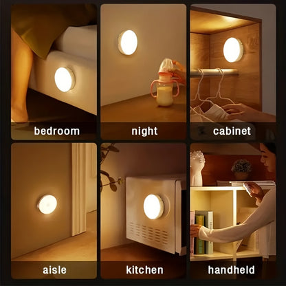 6-Pack Wireless Motion & Light Activated LED Step Lights-Rechargeable 1000mAh, Polished Plastic Sconce with PVC Shade-Safe Night Lighting for Staircases, Bedrooms, Cabinets-Perfect Home Safety & Ambiance Gift for Housewarming