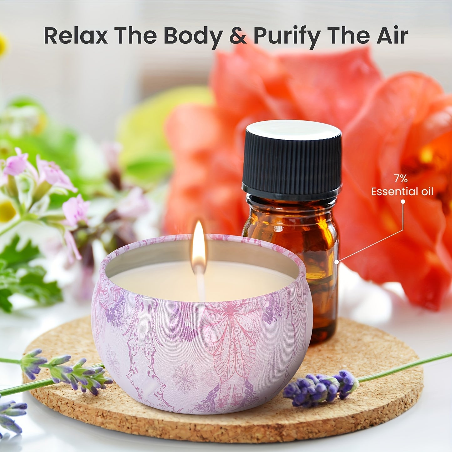 Candle Gift Women, 12 2.2 Ounces Soy Wax Candle Essential Oil Candles Home, Relax, Bathing, Yoga, Christmas Thanksgiving, Valentine's Day Gift for Halloween