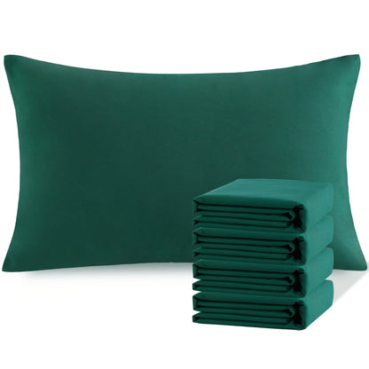 4 Pack 20x30 Brushed Microfiber Pillowcases | Envelope Closure, Soft, Wrinkle-Free, Fade-Resistant, Solid Color, Viscose Blend