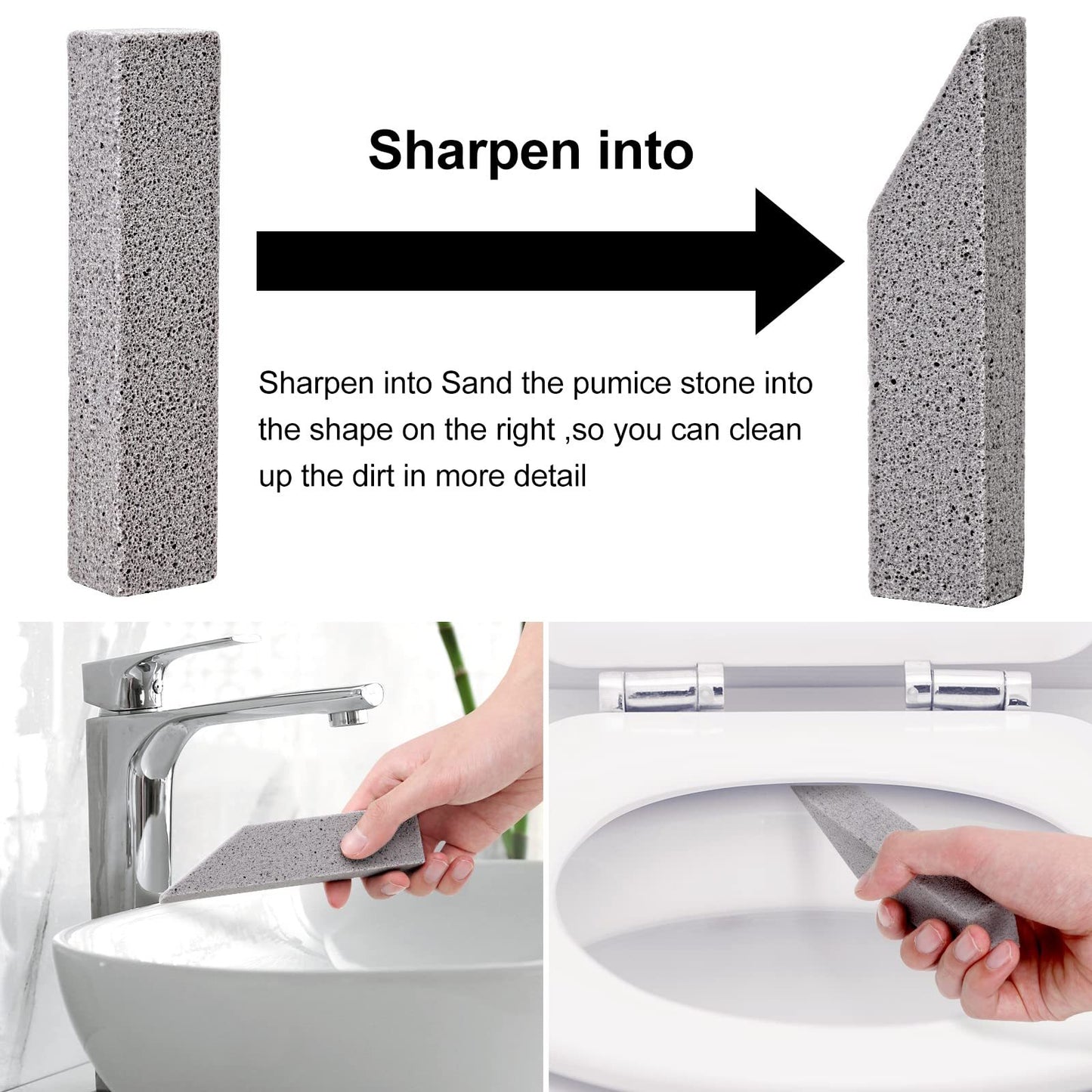 WHONLINE 36 Pack Pumice Stones for Toilet Cleaning Bowl Stick,Pumice Scouring Pad Pumice Stick Cleaner for Cleaning Toilet, Bathtubs, Kitchen Sink, Grill, Household, For Halloween And Christmas